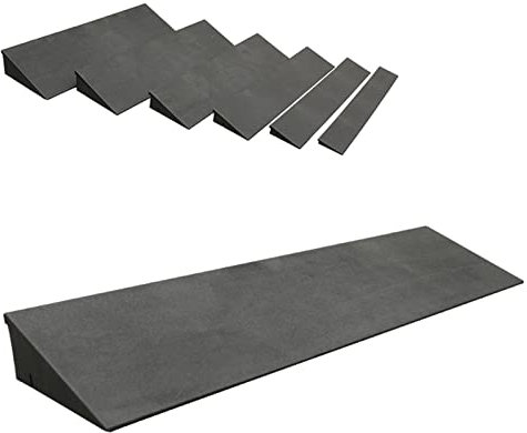 Rampe de Seuil en Caoutchouc Solide Rampe de Trottoir pour Fauteuil Roulant 1-6 cm Hauteur de Rampe de Trottoir en Caoutchouc de Garage Longueur de Rampe de Trottoir, Rampe d'Allée pour Robot de Bal