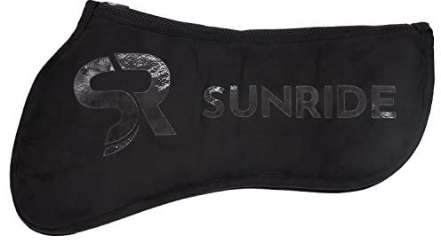SUNRIDE Sattelpad/Korrekturpad für Pferde (Cloud One) Dressur - einzigartige 3D-Zonen-Dämpfungstechnologie - gesundheitsfreundliches Material - ergonomisch, rutschfest - schwarz (18 Zoll)