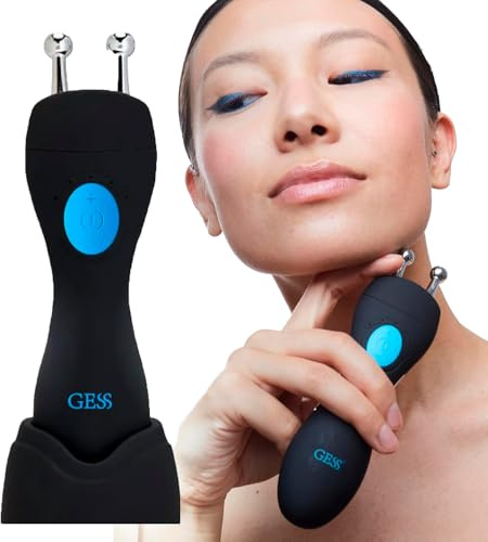 GESS Microcurrent Device for the Face, Anti-Aging Face Massager, EMS Device Face, Lifting, Portabel, Batteridriven, Lättvikt, 5 Intensity Modes, Anti-Wrinkle, Face Massager