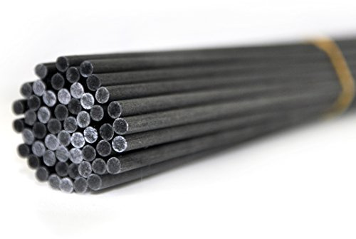 Ougual 30 Pezzi Bastoncini in Fibra per diffusore per Profumo di casa, Bastoncini di Ricambio per diffusore di Olio profumato (Nero, 50cm*5mm)
