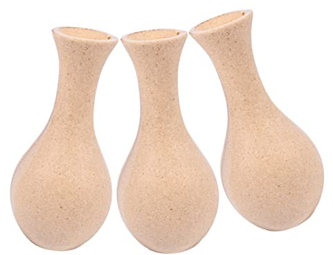 OUNONA 3St Weißes Embryo-Vasen Modell dekorative Tonvase Vasenform für zu Hause Bürodekoration Modelle Vase aus tonform selber Machen DIY-Vase bemalen Graffiti schmücken weißer Embryo