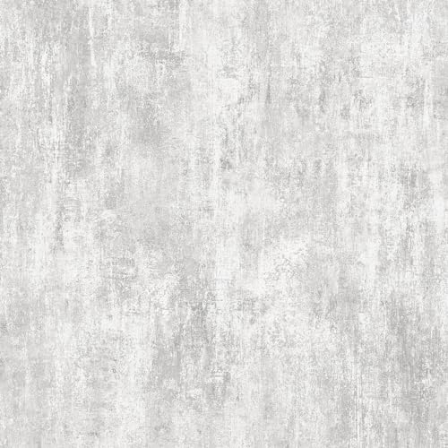 Muriva Phelan Texture Wallpaper - Textured Fabric Effect Vinyl Wallpaper - Modern Wallpaper for Living Room, Bedroom, Hallway - Decorative Luxury Wallpaper - Grey
