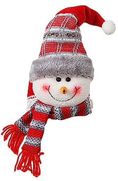 kesurpae Weihnachten Vorhangschnalle Raffhalter Türhänger Schneemann Fensterdekoration Verschluss Raffhalter Klammer Vitrinenanordnung, Schneemann