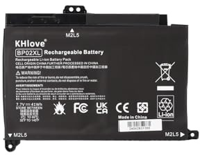 KHlove BP02XL 849909-850 Laptop Batería para HP Pavilion Notebook PC 15 15-AU000 15-AU010WM 15-AU018WM 15-AU020WM 15-AU062NR 15-AU123CL 15z-AW000 TPN-Q172 849569-421 849569-542 BP02041XL HSTNN-LB7H