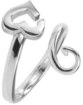 FUKAJOMFEN Häkelringe, verstellbare Daumenringe, Metall, Silber
