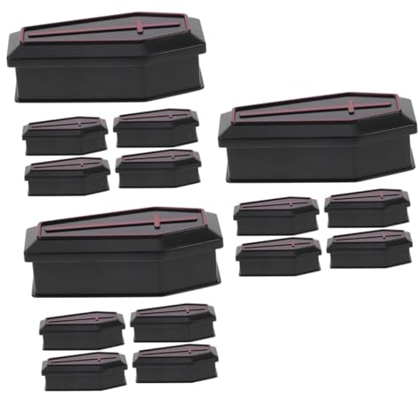 ibasenice 15stücke Halloween Coffin Box Realistische Sargdekoration Für Partys Prank Requisiten Und Miniatur Coffin Modelle Halloween Deko Für Unvergessliche Feiern