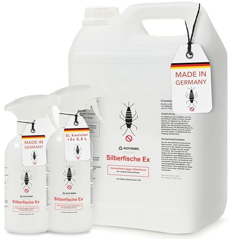 BIODELTA Silberfisch-Ex Spray Set 6 l - Silberfische bekämpfen | Silberfisch-Mittel mit Langzeitwirkung - für Bad, Küche und feuchte Räume - Indoor-Anwendung