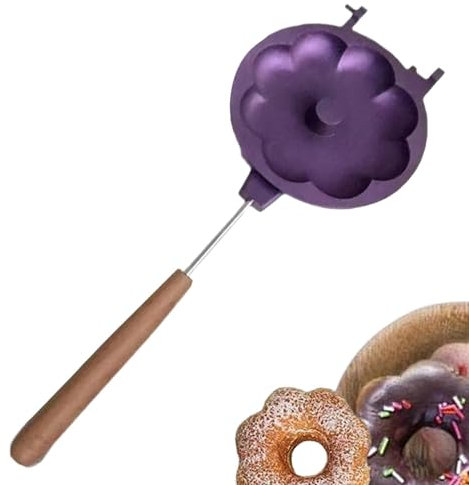 Macchina per ciambelle domestiche a forma di ciambella in alluminio - stampi per dolci in alluminio, strumenti di decorazione della torta - teglia antiaderente con manico lungo per da forno