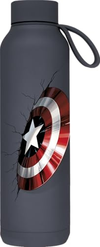 Quokka Borraccia termica in acciaio inox solido con gancio Slate 630 ml Captain America