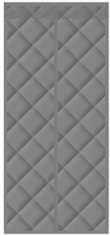 Magnetischer Türvorhang für den Winter, warm, winddicht, grau, 120 x 200 cm, Anti-Regen, Schnee und Zugluft, einfache Installation ohne Bohren, perfekt für Klimaanlage und Heizungsraum