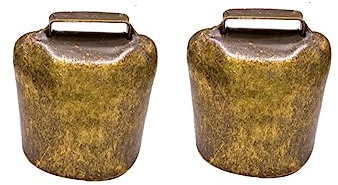 YARNOW Dickes Glocken Satz Für Nutztiere Hängedekor Kleine Hirtenglocken Aus Eisen Bronze Klingend Für Schafe Pferde Kühe Tragbar Und Langlebig Zur Tierüberwachung