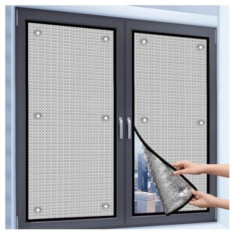 Genérico Película para Ventanas Oscurecimiento Total Película Protección Solar para Solárium Aislante Térmico Película De Privacidad De Aluminio para Interior O Exterior(70x180cm)