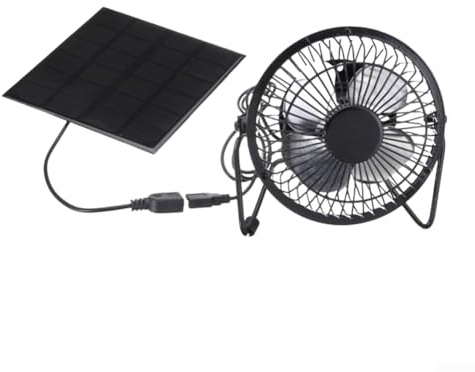 USB-Solarventilator und 5-W-Panel für Camping, Gewächshaus, Outdoor