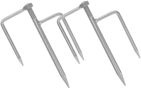 Toddmomy 2pièces Base De Parasol Portable Ancre pour Parasol De Plage Support Amovible Piquet De pour Gazon Pratique pour Extérieur