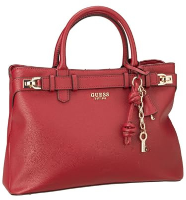 GUESS borsetta borsa a tracolla Gregoria Large Girlfriend Satchel Red rosso scuro