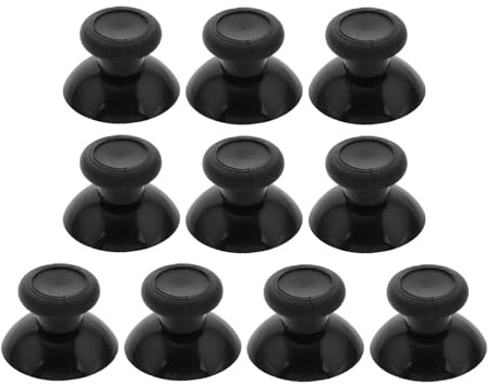 BUGUUYO Tapas de Silicona para Joystick de Videojuegos, 10 Piezas, Accesorios para Gamers, Antideslizantes, Compatibles con Controles de Consola, Color Negro, Protección para Pulgar, Uso