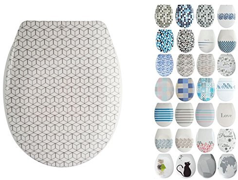 MSV Abattant WC Thermo Dur MOZAIK Beige - Charnières PS