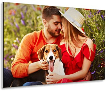 Ihr Metallbild selbst gestalten - Wandbilder auf Metall 60x90 cm - Personalisierte Geschenke - Fotogeschenke mit eigenem Foto - Wand deko Metall - Moderne Wanddeko Metall - Wanddekoration Metall