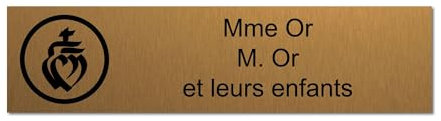 Targhetta incisa per nome e numero cassetta postale Vandea autoadesiva, 10 x 2,5 cm, personalizzata da 1 a 3 righe, oro spazzolato