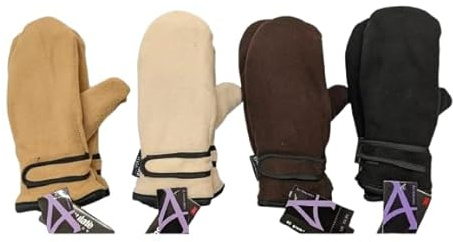 Generic Women's Fleece Warm Gloves | Mittens Womens Gloves | Thermal Gloves Womens (Biege)