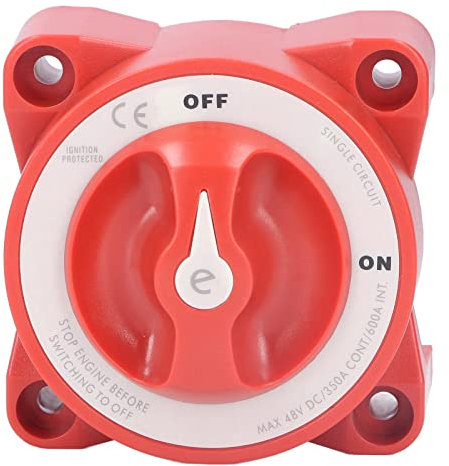 Blue Sea Batterietrennschalter, 350 A Batterieschalter EIN Aus Knopf Typ Einkreis EIN Aus 12 V Marine350 A Power Disconnect Isolator für Boots-Auto-LKW-Anhänger-RV-SchnittKnopfZum