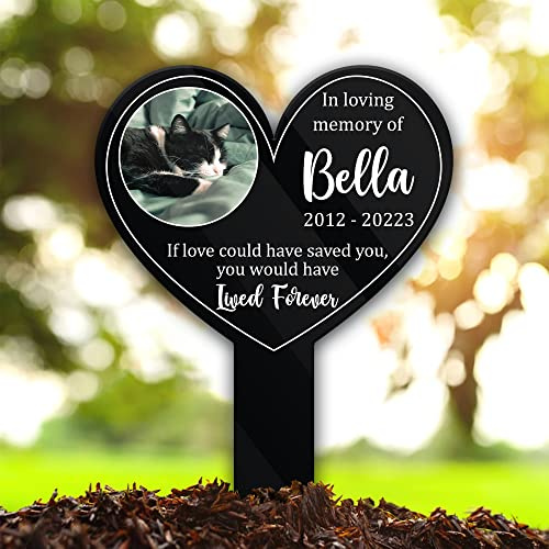 BfiGift Pet Grave Markers Personalized Outdoor Animal Grave Markers Cross Pet Rememberance Animal Passing Away Gift Yard Stake Grave Gift For Someone Lost Pet Cross Memorial Plaque Garden Décor