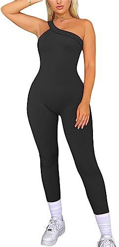RPAEOY Jumpsuit Donna Monospalla Tutina Aderente Tuta Estiva Completo Lungo Sportivo Body Pantaloni Intera Tutine Elegante Aderenti Sportiva
