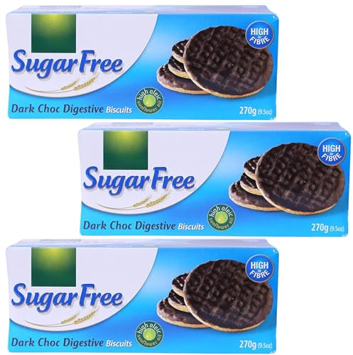 Sugar Free Biscuit Bundle with Sugar Free Dark Chocolate Digestives 270g (3 Pack)