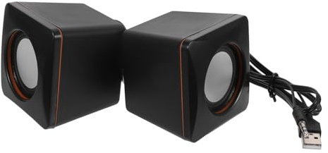 BESTonZON Haut-Parleur D'ordinateur de Bureau Mini USB Transmission Audio Stable Matériau Abs et Cuivre Portable pour Ordinateur Portable et Bureau