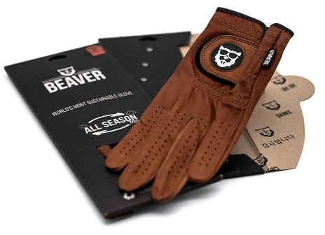 BEAVER GOLF Golfhandschuh 'Cognac Brown' All Season Ultra, Herren, Links (Rechtshänder), L