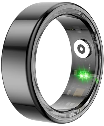 Smart Ring Health Tracker, Bluetooth Fitness Tracker Ring med Sömnmonitor, Stegräknare, Videorullning, Sidvändning, Kamerafjärrkontroll, IP68 Vattentät, för IOS och Android