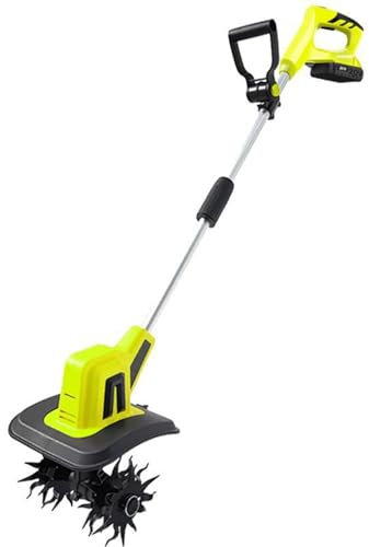 Rotavateur de Jardin Électrique Sans Fil,Largeur de Travail de 23cm,Profondeur de Travail de 23cm,Cultivateur de Sol 20v,Motoculteur Avec Interrupteur De Sécurité
