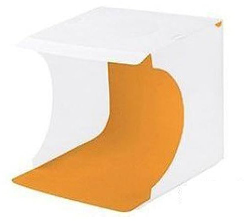 Scatola Luminosa per Studio Fotografico Pieghevole e Portatile, Mini Tenda Fotografica a LED Alimentata Tramite USB con 6 Sfondi per Orologi Gioielli, Facile da Installare, (WHITE)