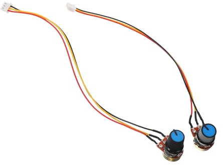 SOLUSTRE 2stücke Linear Taper Potentiometer Bk Mit Anschlusskabel Einstellbarer Drehregler Für Audiogeräte Elektronik Und Mehr Für Vielseitige Anwendungen