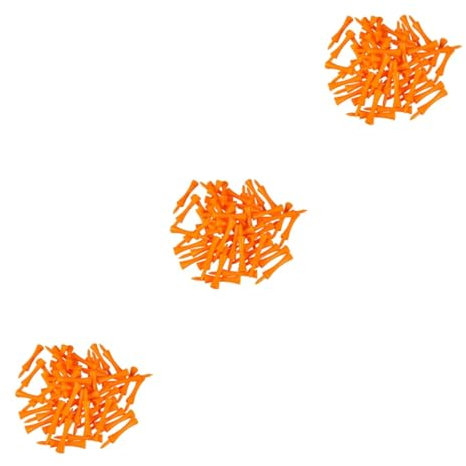 VICASKY 50 Stück 70mm Golf Tees Aus Unzerbrechlichem Kunststoff in Leuchtendem Orange – Ideale Burg Tees Für Outdoor-Training Und Golfpraxis - Leicht Und Langlebig