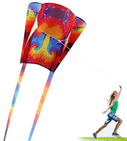 Cometas de Colores para niños y audlts, Arcoíris Cometa con Cuerda de Cometa y asa, Cometa Colorida de Bolsillo arcoíris para Principiantes Niños y Adultos