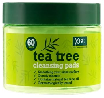 Tea Tree Cleansing Pads (1 x 60 Pack) Deep Cleanse, Refresh & Revitalize Your Skin - Ideal for Acne-Prone Skin.mackup remuval pads (PACK OF 4)