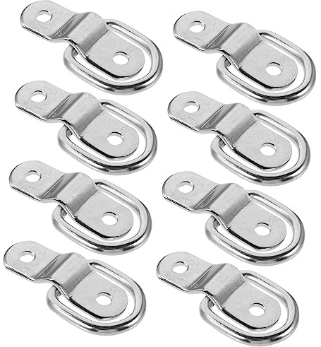 CHICAMPERA Anneaux Remorques 8pcs en Fer Argenté Haute Capacité de Charge et Utilisation Multifonctionnelle pour Sangles D'arrimage Camion