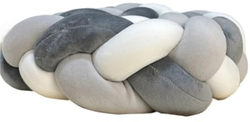 LXLAEOANG Cojín Decorativo Tejido a Mano con Nudos, cómodo y Suave, Ideal for Decorar la Sala de Estar Cama(Grey,Long 1M)