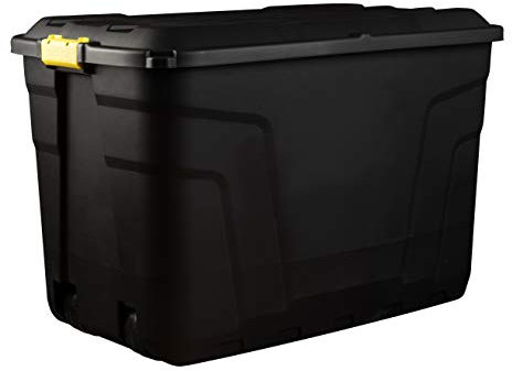Original Organics Heavy Duty Extra Large Storage Box with Lid – 190L Lockable Storage Box Great for Indoor & Outdoor Storage – Storage Containers with Wheels