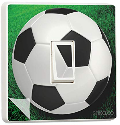 Pegatina de vinilo para interruptor de luz, diseño decorativo, diseño de pelota de fútbol