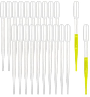 3 ml Einweg Transferpipette aus Kunststoff, moveland Messpipette für Ätherische Öle & Wissenschaftliche Labors (50) | Präzise dosierbar pipette, saugstark und leicht zu verwenden, für ätherische Öle, Experimente, Basteln und Aquarellfarben