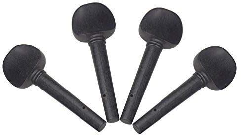 Milisten 4 Stück Stimmschlüsselköpfe Geigenwirbel Geigen-stimmschlüssel Stimmwirbel-piercing Saitenstimmstift Geigendekoration Stimmwirbel Aus Holz Holzstifte Heringe Violine Pack Hölzern | Zubehör für Streichinstrumente, Stimmwirbel, Vorgebohrte Löcher, Schwarz, Selbstgemacht Violine