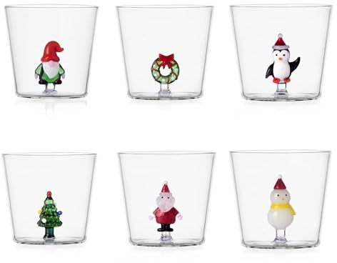 Ichendorf Christmas Tales Set 6 Pezzi Bicchieri Tumbler 350ml Vetro Borosilicato