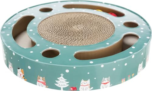 Trixie Kratztrommel-Kratzmatte Xmas mit Spielzeug