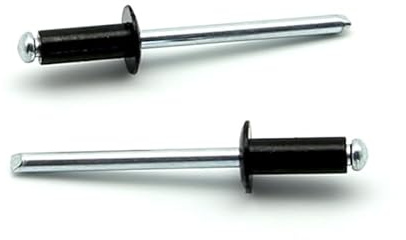 IERO - Rivetti a strappo Verniciati NERO RAL 9005 Alluminio/Acciaio Testa T