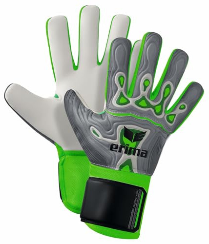Erima Unisex – tonåringar Flex-Ray New Talent 2.0 målvaktshandskar (7222401), grå/green, 6