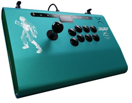 PDP Victrix Pro FS Playstation Fight Stick for PS4, PS5, PC, Durable Aluminum, Sanwa Denshi Buttons, Ergonomic Wrist Slope, Detachable Joystick, Tournament Grade for Fighting Games KOF Shun'ei