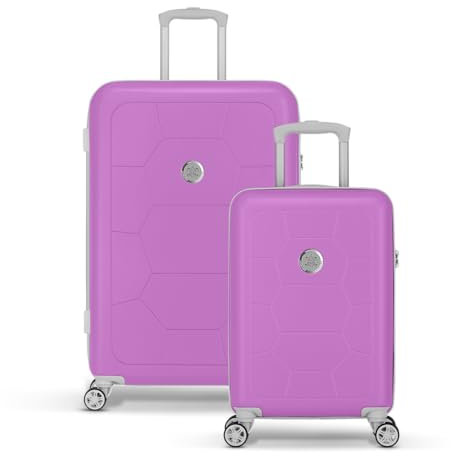 SUITSUIT Kofferset 2 teilig - Handgepäck Koffer - Reisekoffer Groß - Koffer Leicht - Hartschalenkoffer mit Zahlenschloss - Caretta Dahlia