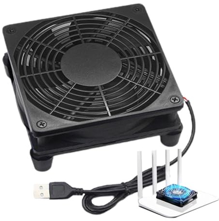 Ventilador de refrigeración para PC, ventilador de computadora USB, ventiladores USB para PC, ventilador de refrigeración portátil, ventilador de carcasa de enrutador, compacto, fuerte, ventilador de